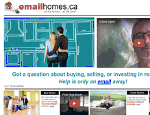 Tablet Screenshot of emailhomes.ca